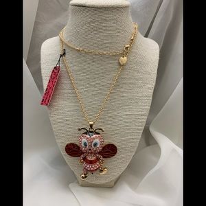 Betsey Johnson Necklace Mighty Bee Charm